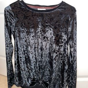 Black velvet shirt